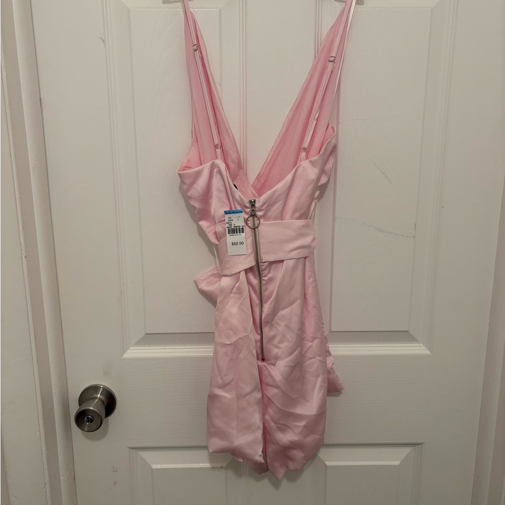 Pink Sleeveless Wrap Dress - Picture 4 of 7